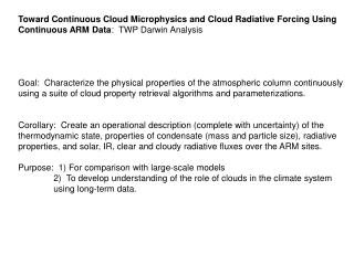 Approach: (Presently Optimized of SGP! See Mace et al., Part 1 and 2 in JGR 2006)