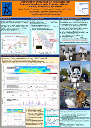 1. THE PROBLEM Standard (unpolarized) microwave radiometers are used