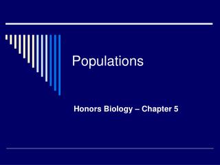 Populations