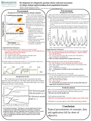 Development of a diagnostic question cluster and post-assessment