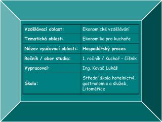 HOSPODÁŘSKÝ PROCES