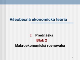 Všeobecná ekonomická teória