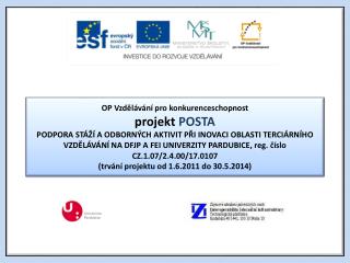 OP Vzdělávání pro konkurenceschopnost projekt POSTA