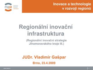 Inovace a technologie v rozvoji regionů