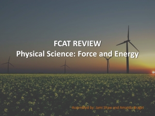 FCAT REVIEW Physical Science: Force and Energy