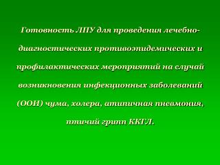 Перечень необходимого запаса при ЛПУ (неснижаемый резерв главного врача)