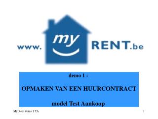 demo 1 : OPMAKEN VAN EEN HUURCONTRACT model Test Aankoop