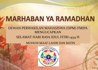MARHABAN YA RAMADHAN