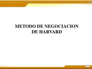 METODO DE NEGOCIACION DE HARVARD