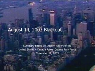 August 14, 2003 Blackout