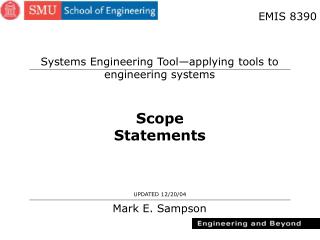 Scope Statements