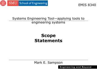 Scope Statements