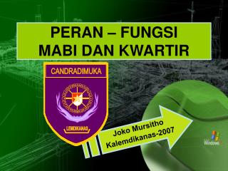 PERAN – FUNGSI MABI DAN KWARTIR