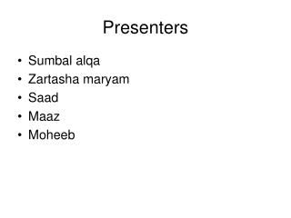 Presenters