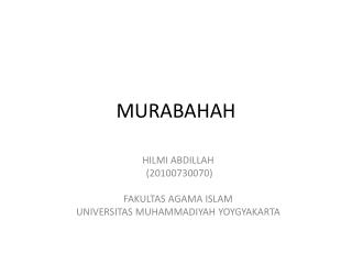 MURABAHAH