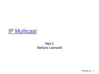 IP Multicast