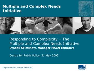 Multiple and Complex Needs Initiative