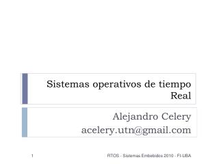 Sistemas operativos de tiempo Real