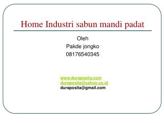 Home Industri sabun mandi padat