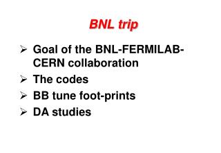 BNL trip