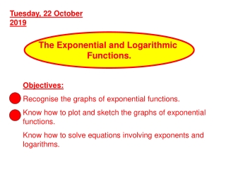The Exponential and Logarithmic Functions.