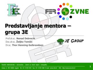 Predstavljanje mentora – grupa 3E