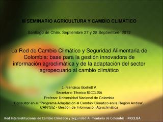 III SEMINARIO AGRICULTURA Y CAMBIO CLIMÁTICO