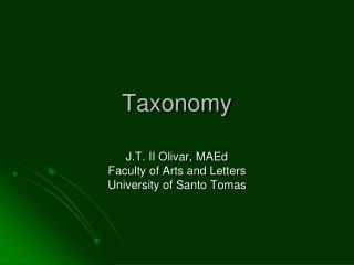 Taxonomy