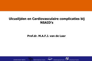 Ulcuslijden en Cardiovasculaire complicaties bij NSAID’s