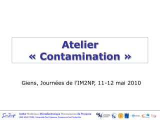 Atelier « Contamination »