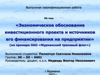 Выпускная квалификационная работа