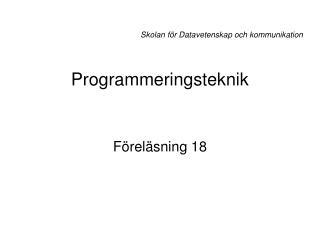 Programmeringsteknik