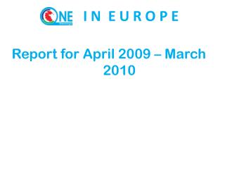 Report for April 2009 – March 2010