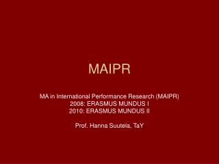 MAIPR