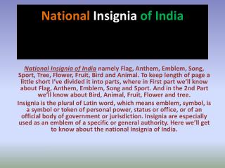 National Insignia of India