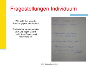 Fragestellungen Individuum