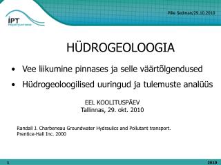 H ÜDROGEOLOOGIA