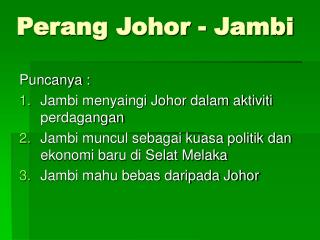 Perang Johor - Jambi