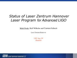 High-Power Laser setup