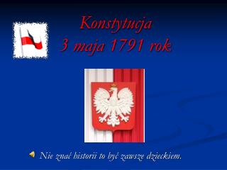 Konstytucja 3 maja 1791 rok