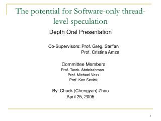 The potential for Software-only thread-level speculation