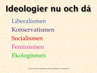 Ideologier nu och då