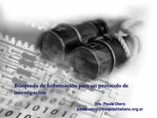 Búsqueda de Información para un protocolo de investigación