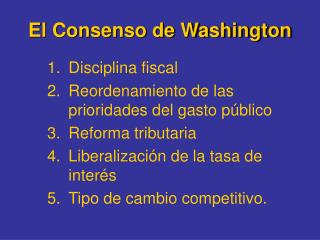 El Consenso de Washington