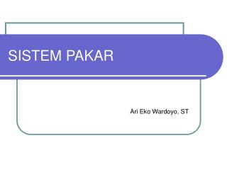 SISTEM PAKAR