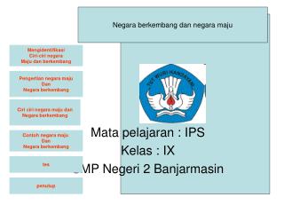 Mata pelajaran : IPS Kelas : IX SMP Negeri 2 Banjarmasin