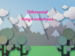 Diferensial fungsi sederhana