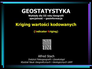 Alfred Stach Instytut Paleogeografii i Geoekologii