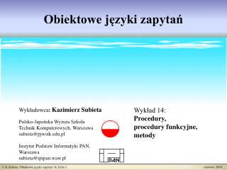 Obiektowe języki zapytań