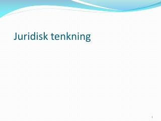 Juridisk tenkning